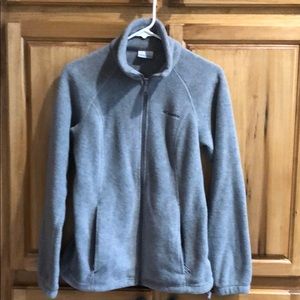 Woman’s grey Columbia fleece jacket